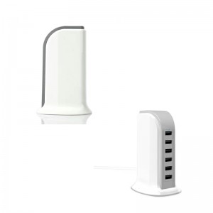 Adattatore CA a sei porte USB KPS-8405LC (con cavo CA rimovibile)