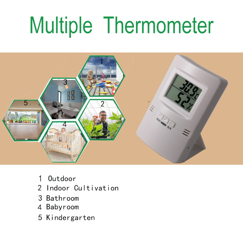 Termometro e igrometro digitale LCD ultra sottile e singolo + 1C + -5% RH Hygrothermograph