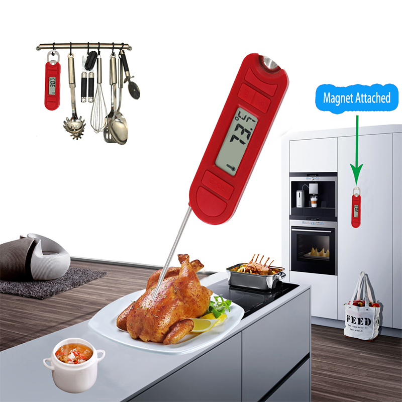 2019 Utensili da cucina Red Digital Food Termometro per carne Cooking BBQ Grill