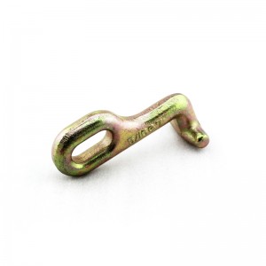 Gancio T G70 forgiato con maglia saldata giallo placcato