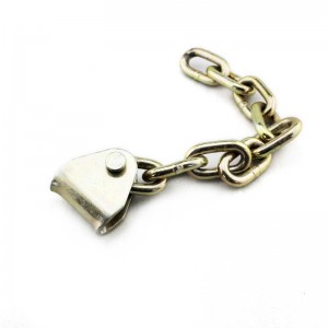 Staffa a cricchetto a cricchetto con connettore a catena giallo placcato