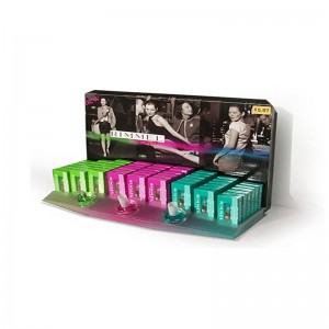 Interessante supporto da tavolo in cartone per espositore da banco per cosmetici