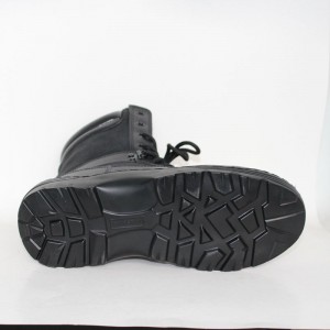 Stivale tattico con tomaia in pelle rivestita in PU nero