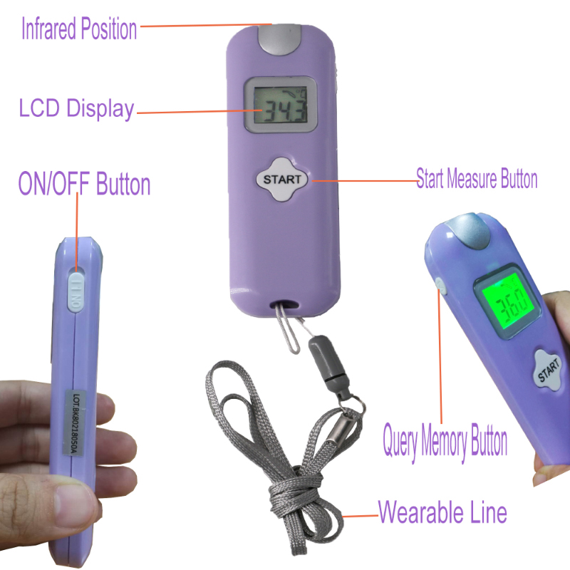 Termometro universale senza contatto ad alta temperatura per la misurazione della temperatura frontale senza contatto