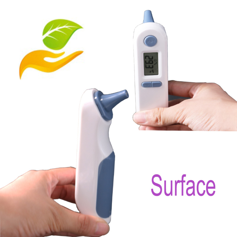 Termometro auricolare senza contatto a lettura istantanea per uso domestico con strumenti per la rilevazione di febbre e temperatura ambiente