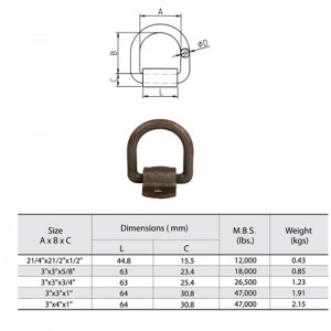 Anello D in acciaio al carbonio forgiato con avvolgimenti