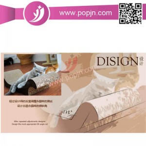 Scratcher rosso del gatto del cartone ondulato di forma sveglia durevole