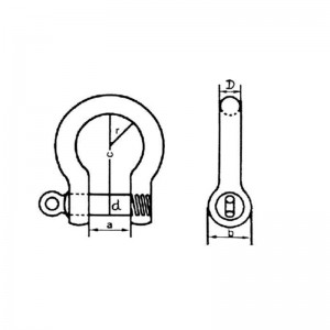 Grillo a forma di arco grande di tipo europeo zincato