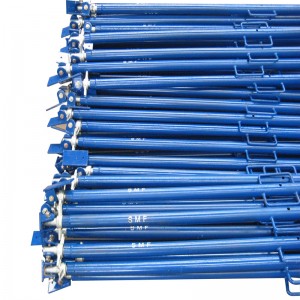 Puntello push-pull a parete per impalcatura verniciato blu