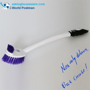 Spazzola lavamani da terra Akbrand con manico lungo