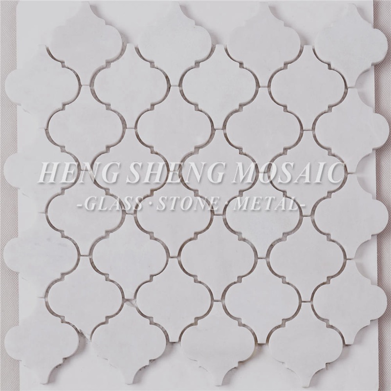 HSC43 bianco naturale di marmo di Carrara pietra esagonale piastrelle a mosaico a forma di lanterna per cucina backsplash bagno parete del pavimento