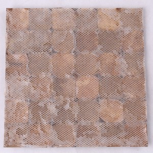 Mattonelle decorative della parete del mosaico quadrato lucidato naturale antico delle coperture di noce di cocco