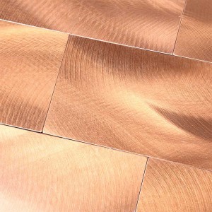 Adesivi per piastrelle in mosaico di metallo e buccia d'alluminio della metropolitana per cucina backsplash