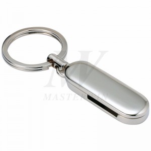 Portachiavi in ​​metallo con porta monete Euro (per $ 1 Euro) _B62729