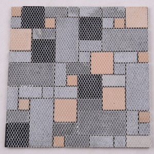 Mosaico di metallo dorato misto di vetro di cristallo di scintillio di progettazione di lusso del bagno per la decorazione della parete