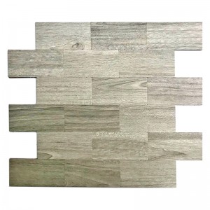 Mattonelle di alluminio del mosaico del mosaico della miscela del sottopassaggio della metropolitana di stile di modo di legno 3D e mattonelle del Backsplash del bastone