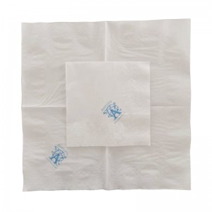 Tovagliolo bianco in carta con stampa personalizzata