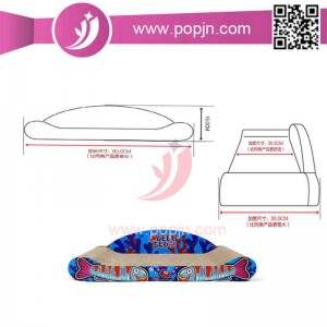 Scratcher di gatto del cartone ondulato del letto di risata del bordo di scratch del bordo graffiante riciclabile del bordo