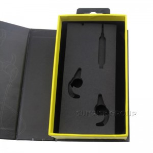 su carta a mano auricolare imballaggio chiusura magnetico cuffie.