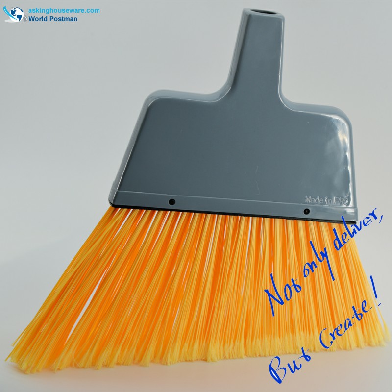 Akbrand Plastic Broom Head con quadrilatero a spazzola e setole lunghe e acclive