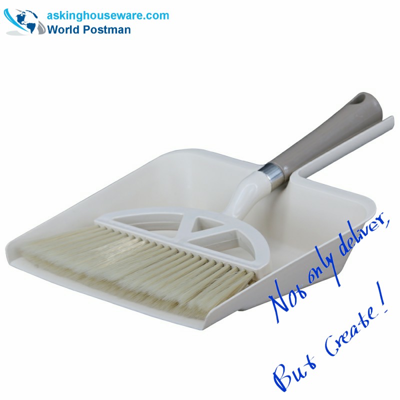 Akbrand Dustpan Brush Broom con Dustpan quadrato di grandi dimensioni