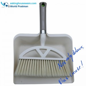 Akbrand Dustpan Brush Broom con Dustpan quadrato di grandi dimensioni