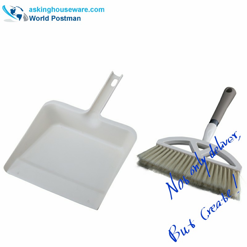 Akbrand Dustpan Brush Broom con Dustpan quadrato di grandi dimensioni