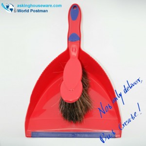 Akbrand Dustpan Brush Broom con setole a coda di cavallo