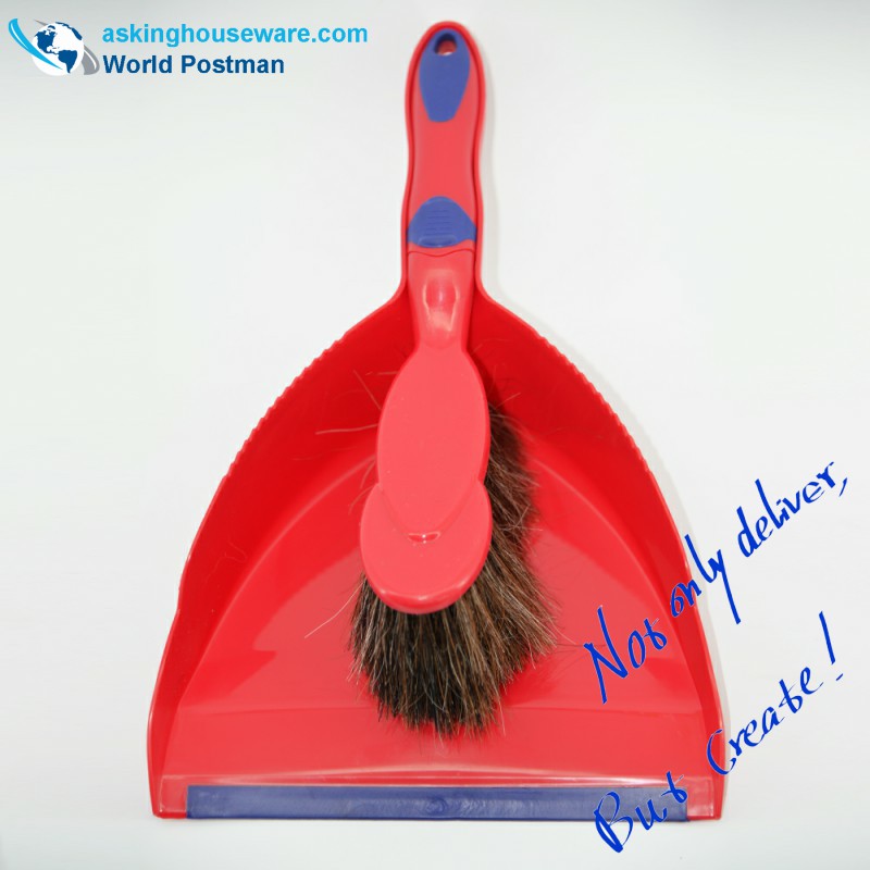 Akbrand Dustpan Brush Broom con setole a coda di cavallo