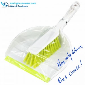 Akbrand Dustpan Brush Broom con manico lungo
