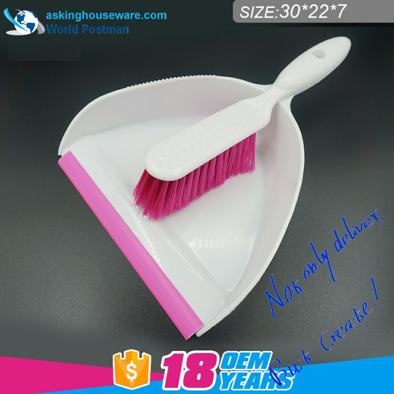 Akbrand Dustpan Brush Broom con ingresso Wider e linea in PVC