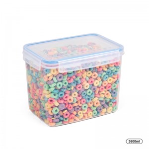 Contenitori di stoccaggio per cereali a prova di perdite di plastica BPA, con coperchio - Set di 4 (122,99 oz / 3,6L)