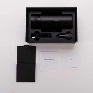 Purificatore d'aria per auto USB alimentato con funzione di rilevamento della qualità dell'aria per rimuovere fumo / polvere / odore di animale domestico / cattivi odori / batteri / filtro dell'aria della formaldeide