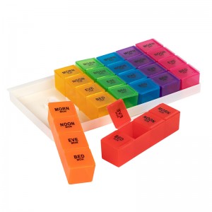 7 giorni facile da prendere settimanalmente portapillole in plastica per viaggiare