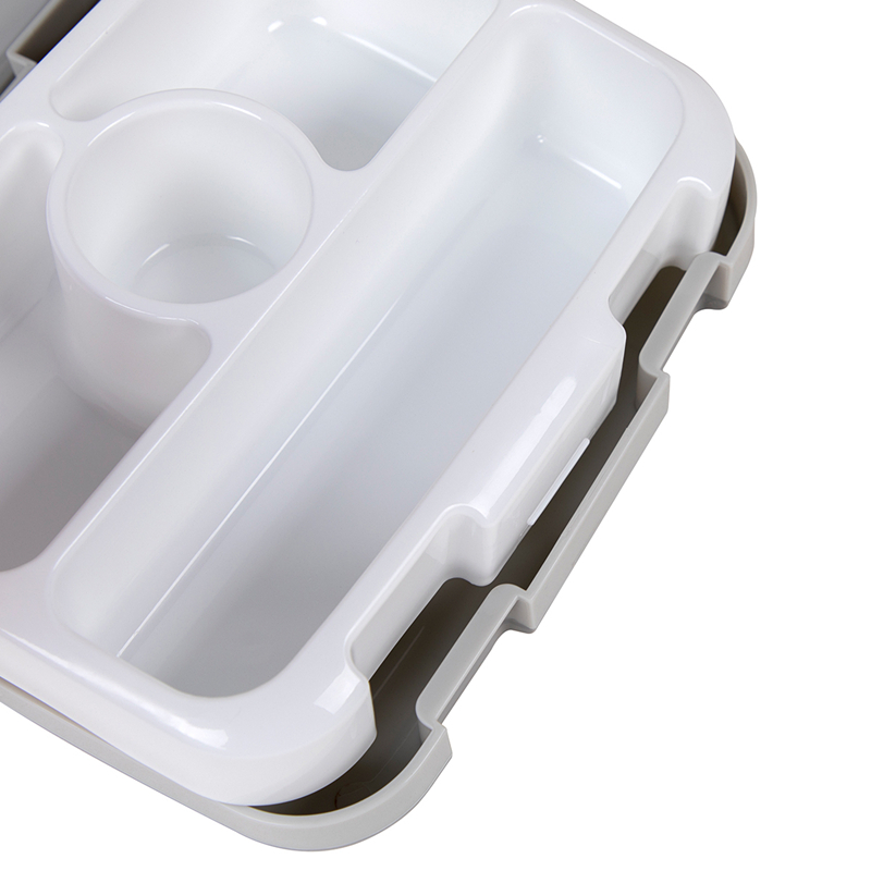 Lunch box bento da 4 pezzi in plastica per bambini con set di posate
