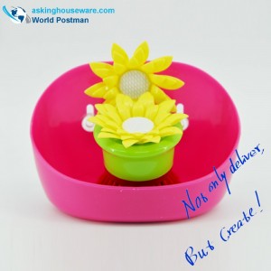 Akbrand Kitchen Cleaning Brush e Storage Box Set con ventose laterali