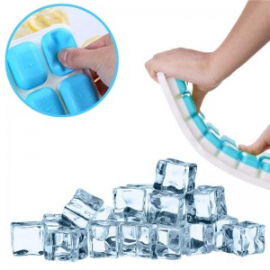 Vassoi di 14 bicchieri di ghiaccio resistenti al silicone facili da rilasciare