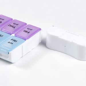 Scatola porta pillole in plastica da 14 casi rimovibile per settimana