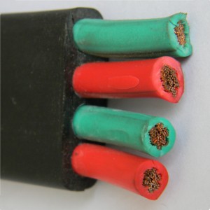 Cavo elettrico sommergibile di gomma piano della pompa per la gru, elevatore / sott'acqua