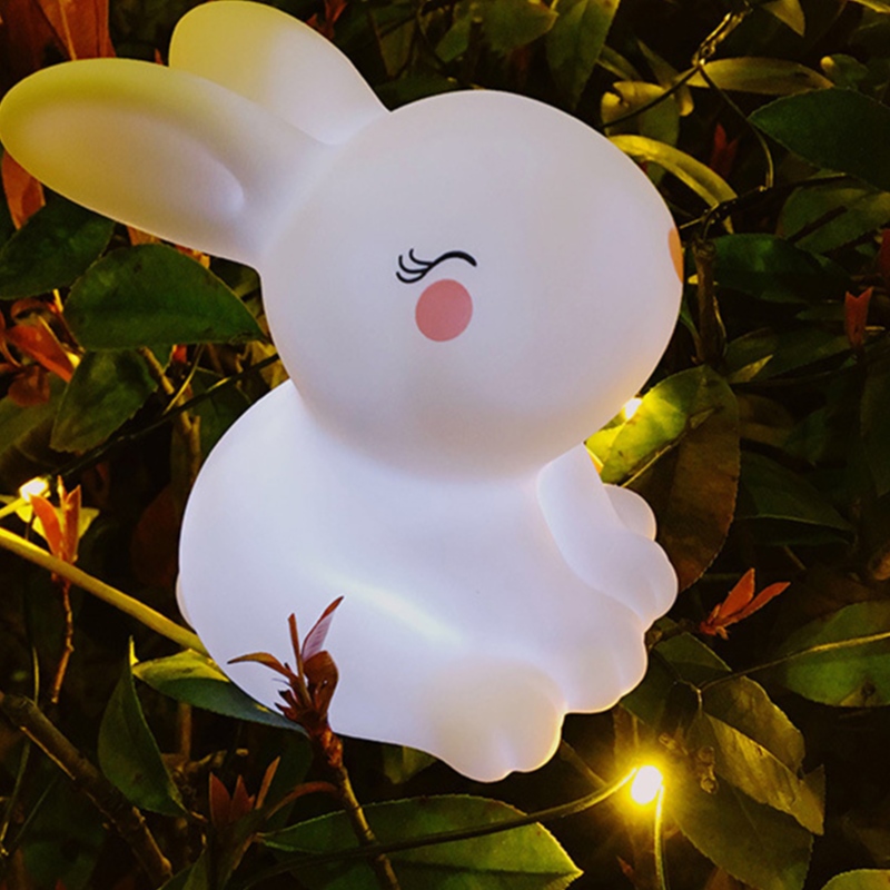 Tenere fuori la colla piccola decorazione giocattolo notte bianca coniglio notte