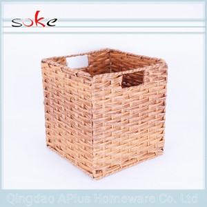 Cestino portaoggetti in tessuto rattan in PE da riporre