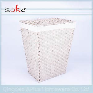 Recipiente di immagazzinaggio intrecciato a mano in PE rattan di qualità eccellente