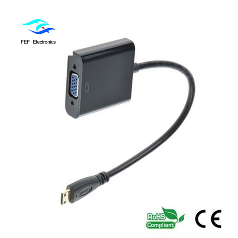 Convertitore da mini HDMI maschio a femmina VGA Codice: FEF-HIC-004