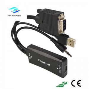 Alimentazione da VGA a HDMI femmina + Audio + USB Codice: FEF-HIC-011
