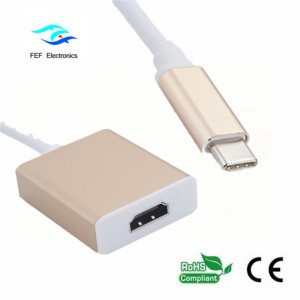 Convertitore da USB tipo c a HDMI con custodia in metallo Codice: FEF-USBIC-006