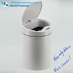 AKbrand Contenitore per la polvere induttivo automatico con caricatore elettrico, grigio, 15 litri