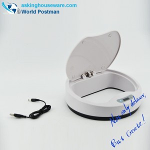 AKbrand Contenitore per la polvere induttivo automatico con caricatore elettrico, grigio, 15 litri