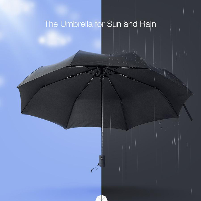 Antivento doppio strato Stampa personalizzata 3 Pieghevole Auto aperto a doppio strato Ombrello da pioggia e da sole