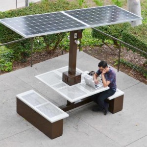 Smart Picnic Table Fabbrica panca solare alimentata in Cina