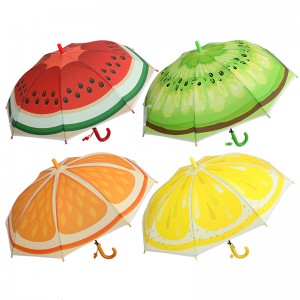 Frutta Trasparente Parasole materiale POE automatico Ombrello carino per bambini